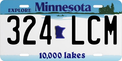 MN license plate 324LCM