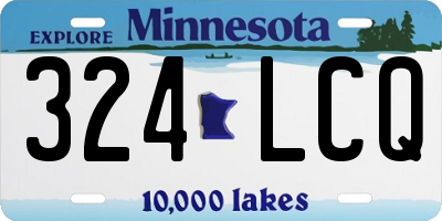 MN license plate 324LCQ
