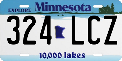 MN license plate 324LCZ