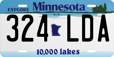 MN license plate 324LDA