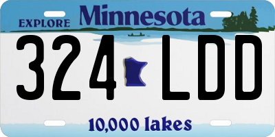 MN license plate 324LDD