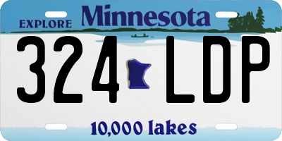 MN license plate 324LDP