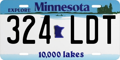 MN license plate 324LDT
