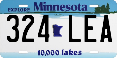 MN license plate 324LEA