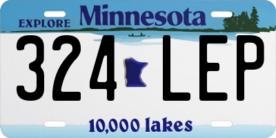MN license plate 324LEP