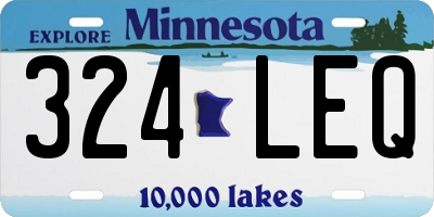 MN license plate 324LEQ