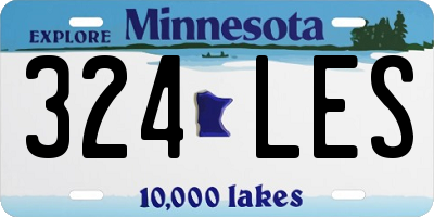 MN license plate 324LES