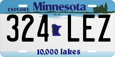 MN license plate 324LEZ