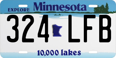 MN license plate 324LFB
