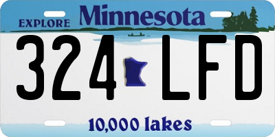 MN license plate 324LFD