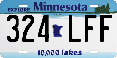 MN license plate 324LFF