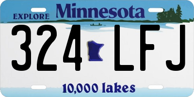 MN license plate 324LFJ