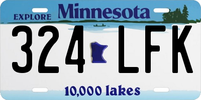 MN license plate 324LFK