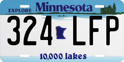 MN license plate 324LFP