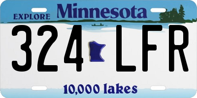 MN license plate 324LFR