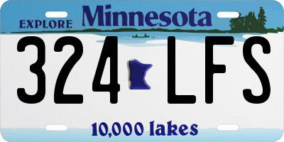 MN license plate 324LFS