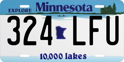 MN license plate 324LFU