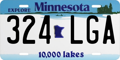 MN license plate 324LGA