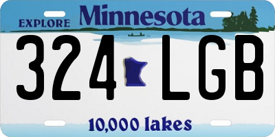 MN license plate 324LGB