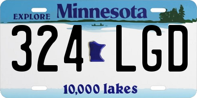 MN license plate 324LGD