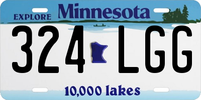 MN license plate 324LGG