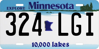 MN license plate 324LGI