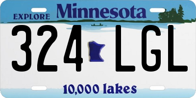MN license plate 324LGL