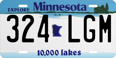 MN license plate 324LGM