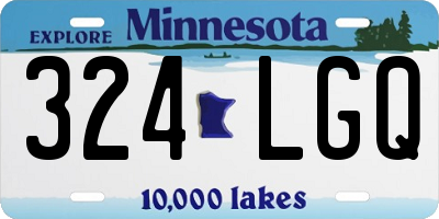 MN license plate 324LGQ