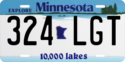 MN license plate 324LGT