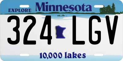 MN license plate 324LGV