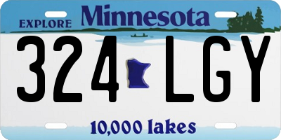 MN license plate 324LGY