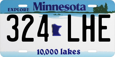 MN license plate 324LHE