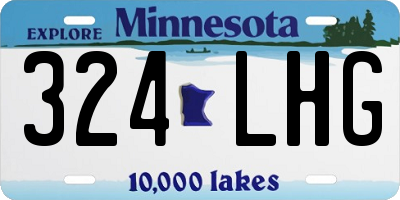 MN license plate 324LHG