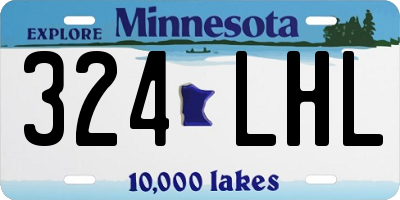 MN license plate 324LHL