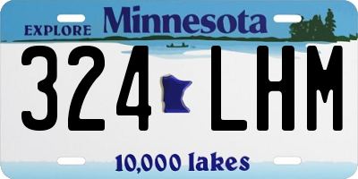 MN license plate 324LHM