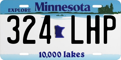 MN license plate 324LHP