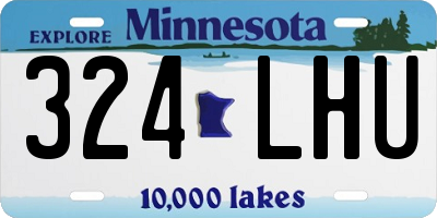 MN license plate 324LHU