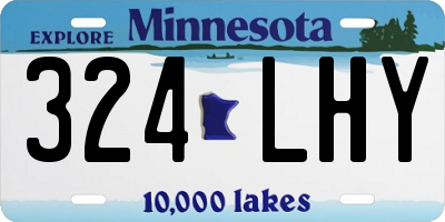 MN license plate 324LHY