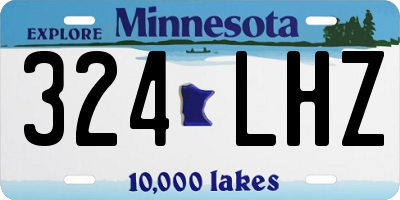 MN license plate 324LHZ