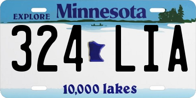 MN license plate 324LIA