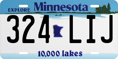 MN license plate 324LIJ