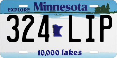 MN license plate 324LIP