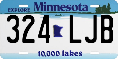 MN license plate 324LJB