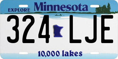 MN license plate 324LJE