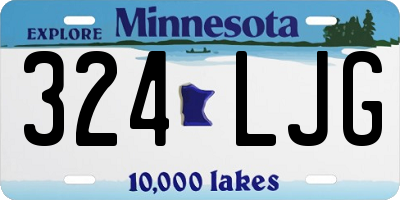 MN license plate 324LJG