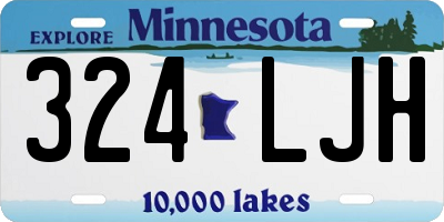 MN license plate 324LJH