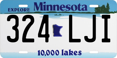 MN license plate 324LJI