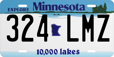 MN license plate 324LMZ