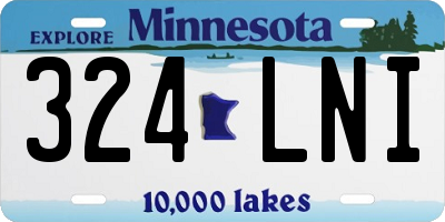 MN license plate 324LNI